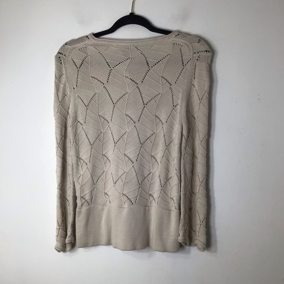 Sutton Studio cardigan sweater medium tan supima cotton - Picture 6 of 8